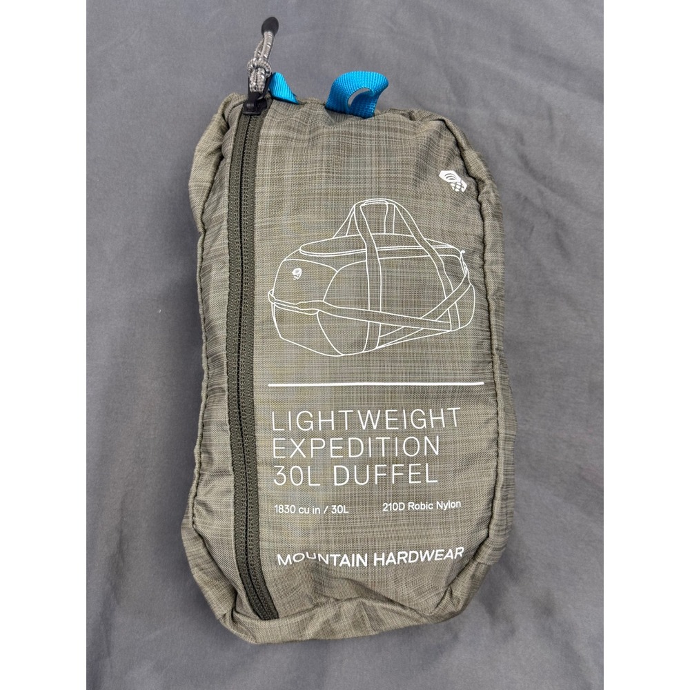 Mountain Hardwear Lightweight Expedition 30L Duffel Bag Olive Green Packable